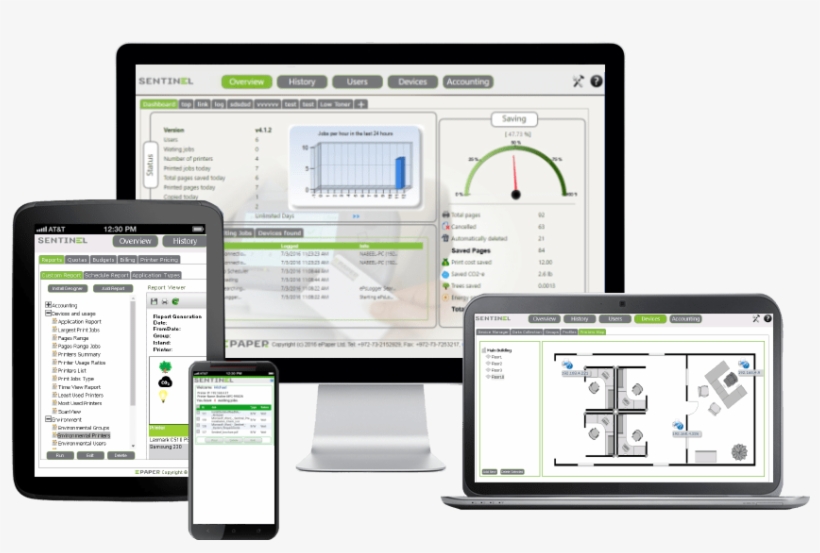 Sentinel Managed Print Services Software, transparent png download