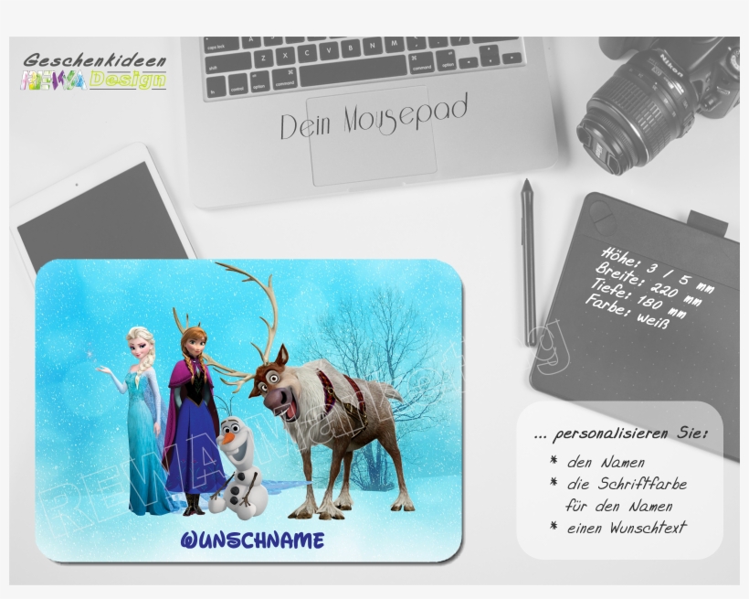 Frozen Elsa, Anne, Olaf Und Sven Mit Ihrem Wunschnamen, transparent png download