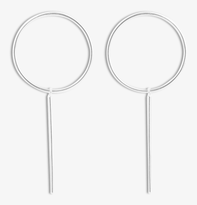 Loop And Drop Earring Silver Default, transparent png download