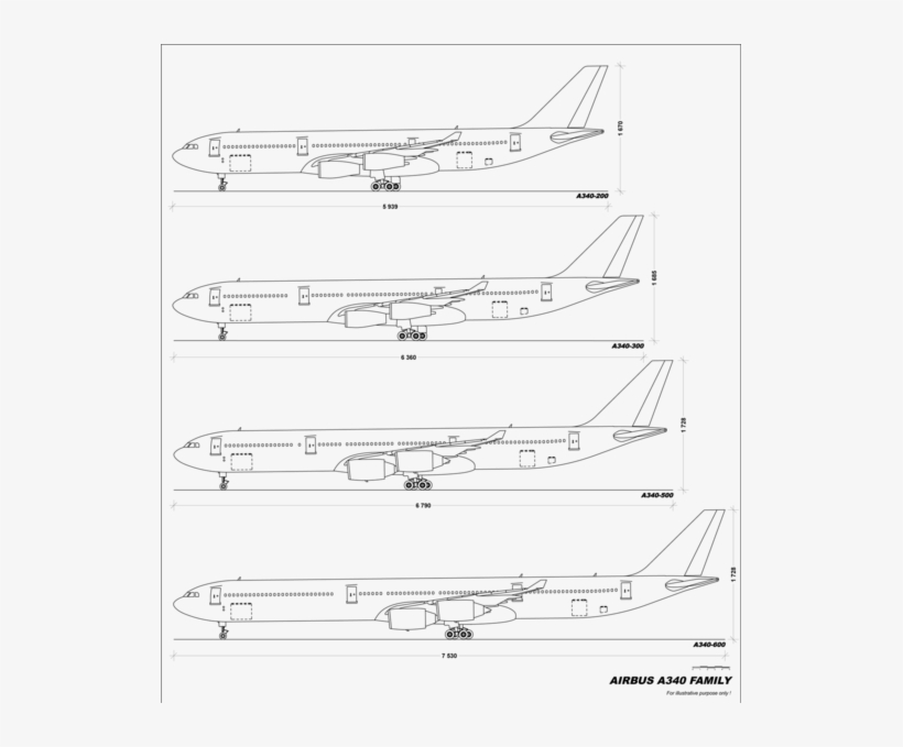File - A340familyv1 - 0, transparent png download