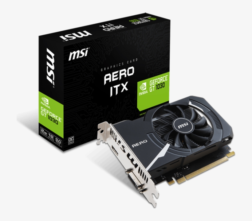 Msi Geforce Gt 1030 Aero Itx 2g Oc 2gb Gddr5 64 Bit, transparent png download