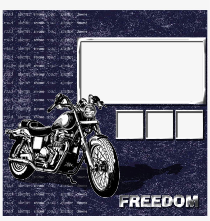 Motorcycle Quick Page Blue & Chrome, transparent png download