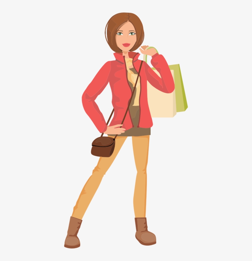 Shopping Woman Illustration, transparent png download