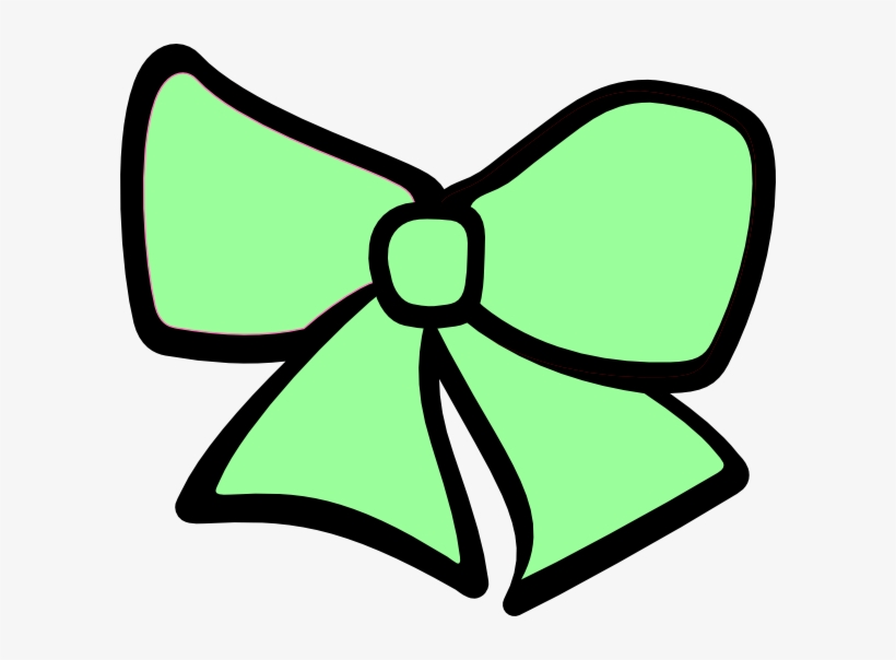 Green Hair Bow Clipart, transparent png download