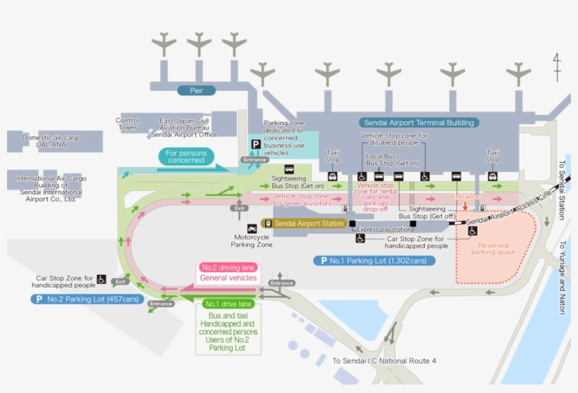 Map Of Sendai Airport Premises, transparent png download