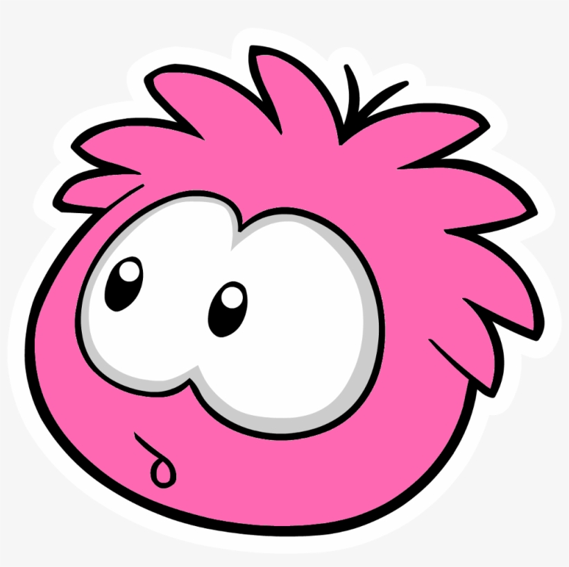 Hot Pink Puffle Pin, transparent png download