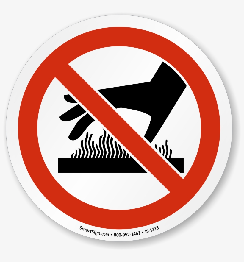 Hot Surface Underneath Iso Prohibited Action Symbol, transparent png download