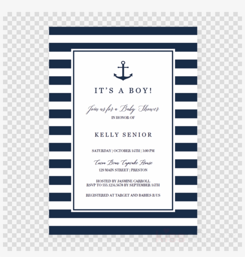 Cobalt Blue Clipart Wedding Invitation Diaper Baby, transparent png download