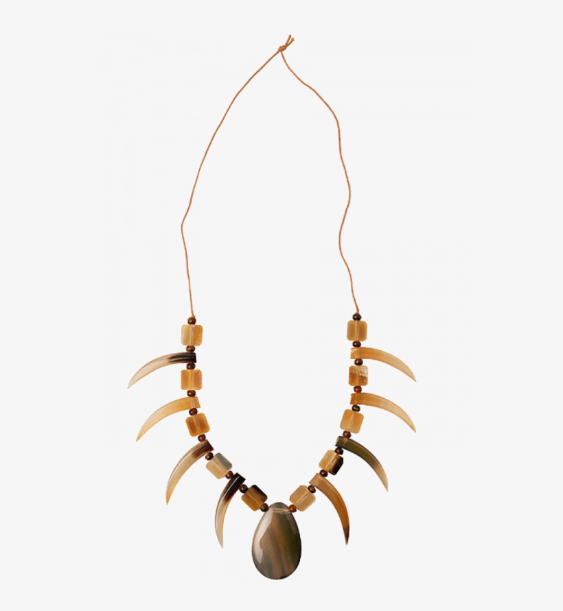 Tribal Pattern Pendant Necklace In Natural Color, transparent png download