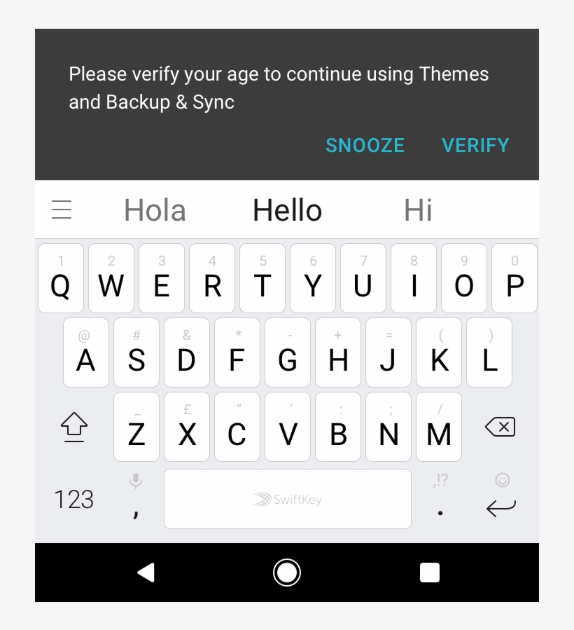 Verify Your Age To Use Swiftkey Swiftkey Black Box, transparent png download