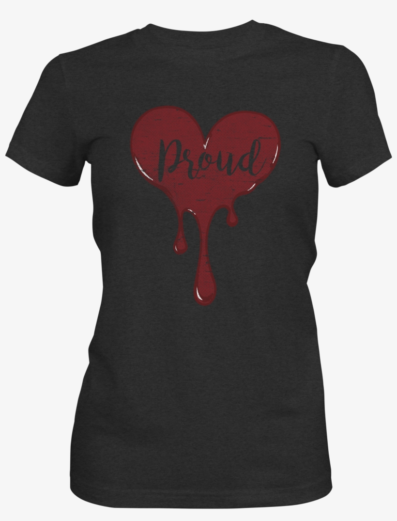 Proud Bleeding Heart Women's T-shirt, transparent png download
