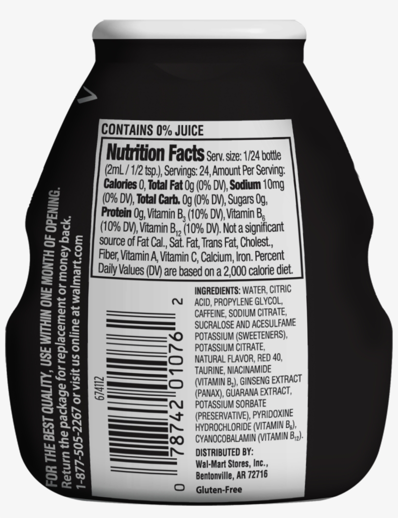 Great Value Energy Drink Enhancer, Cherry Limeade,, transparent png download