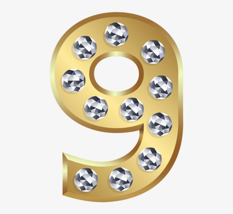 Download Nine Gold Number Clipart Png Photo, transparent png download