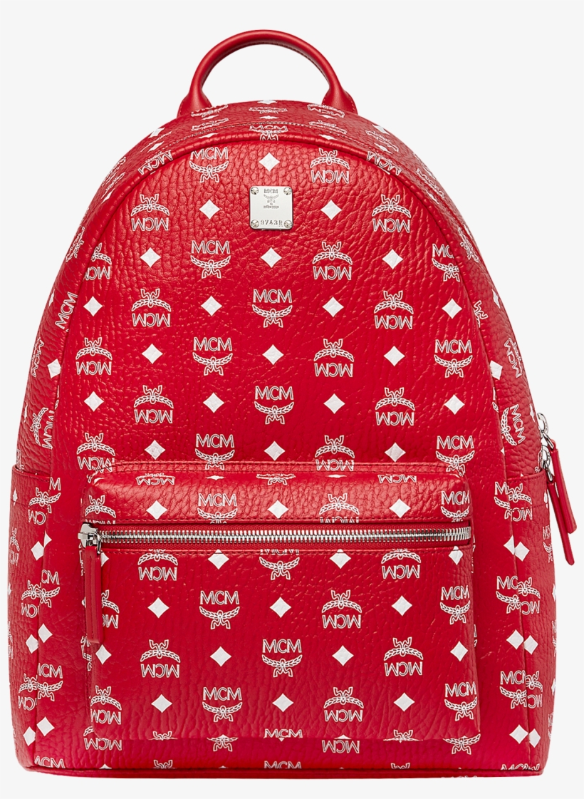 Mcm Stark Backpack In White Logo Visetos, transparent png download