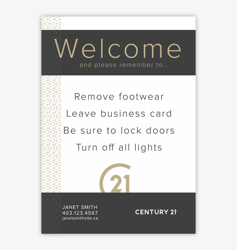 Century 21 Realty Welcome Signs Design Opt, transparent png download