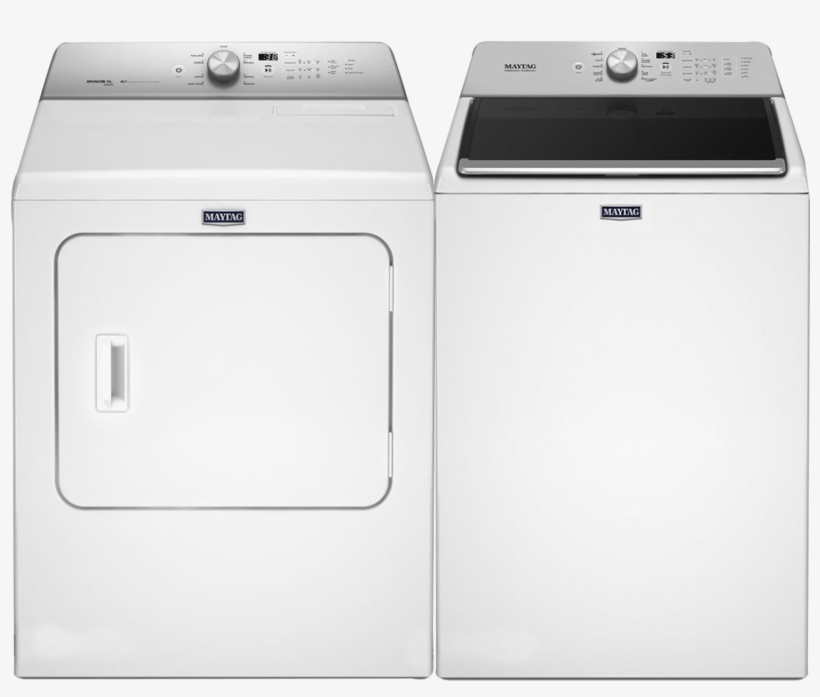 Maytag® Top Load Laundry Pair White Malaumedb766fw, transparent png download