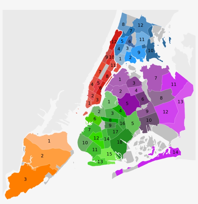Nyc Community Districts, transparent png download
