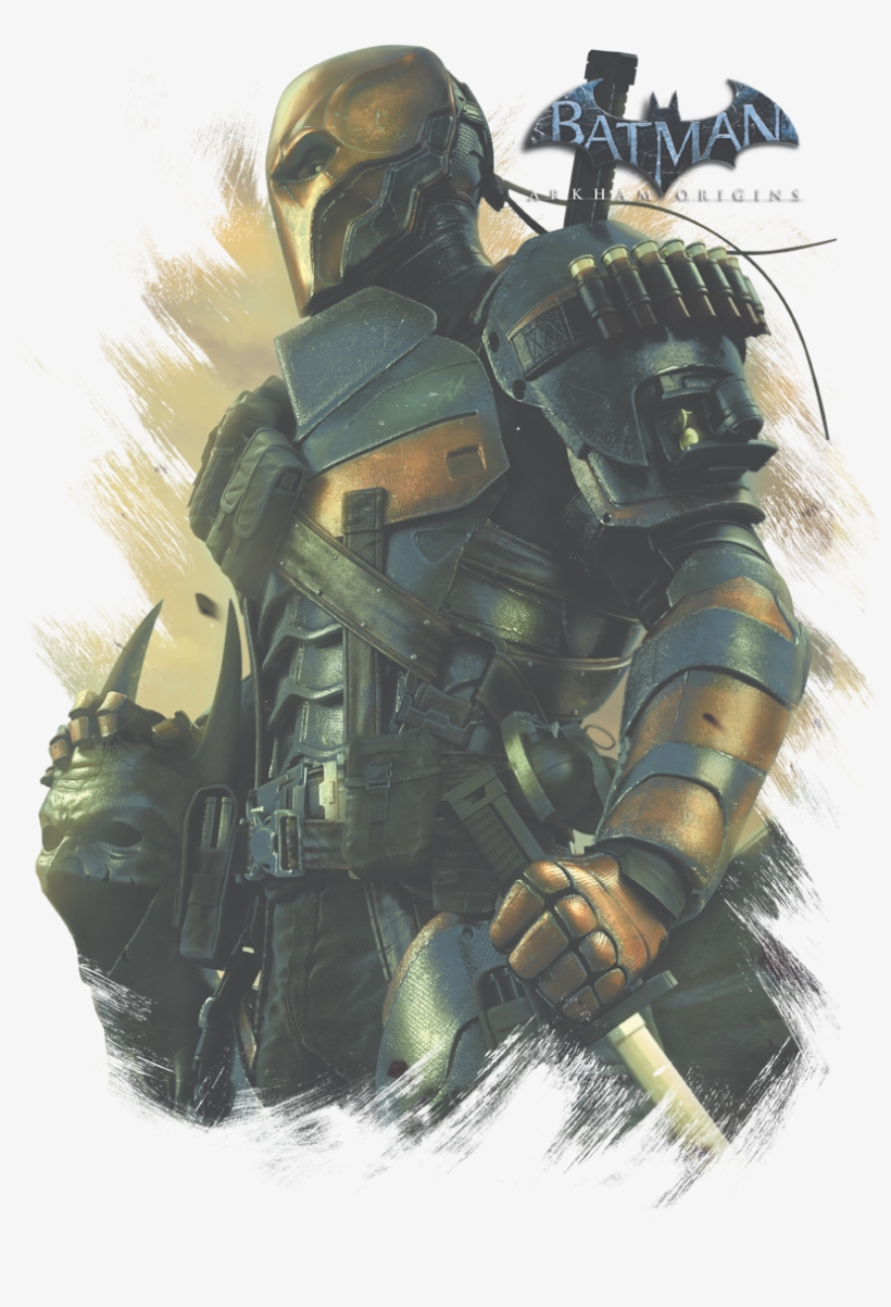 Arkham Deathstroke Men's Crewneck Sweatshirt - Deathstroke Artwork, transparent png download