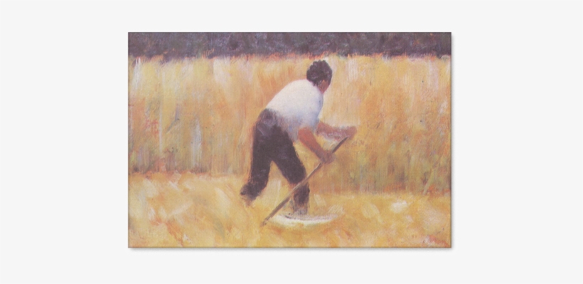 Beim Maêhen - Poster: Georges Seurat Mowing Art Print Poster, 13x19in., transparent png download