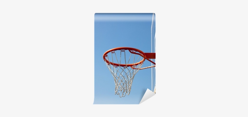 Basketball Hoop Against Blue Skies With Backboard Wall - Netball Ball, transparent png download