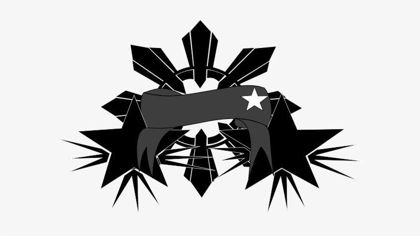 Gray & Black Pinoy Sun Clip Art - Pinoy Symbols, transparent png download