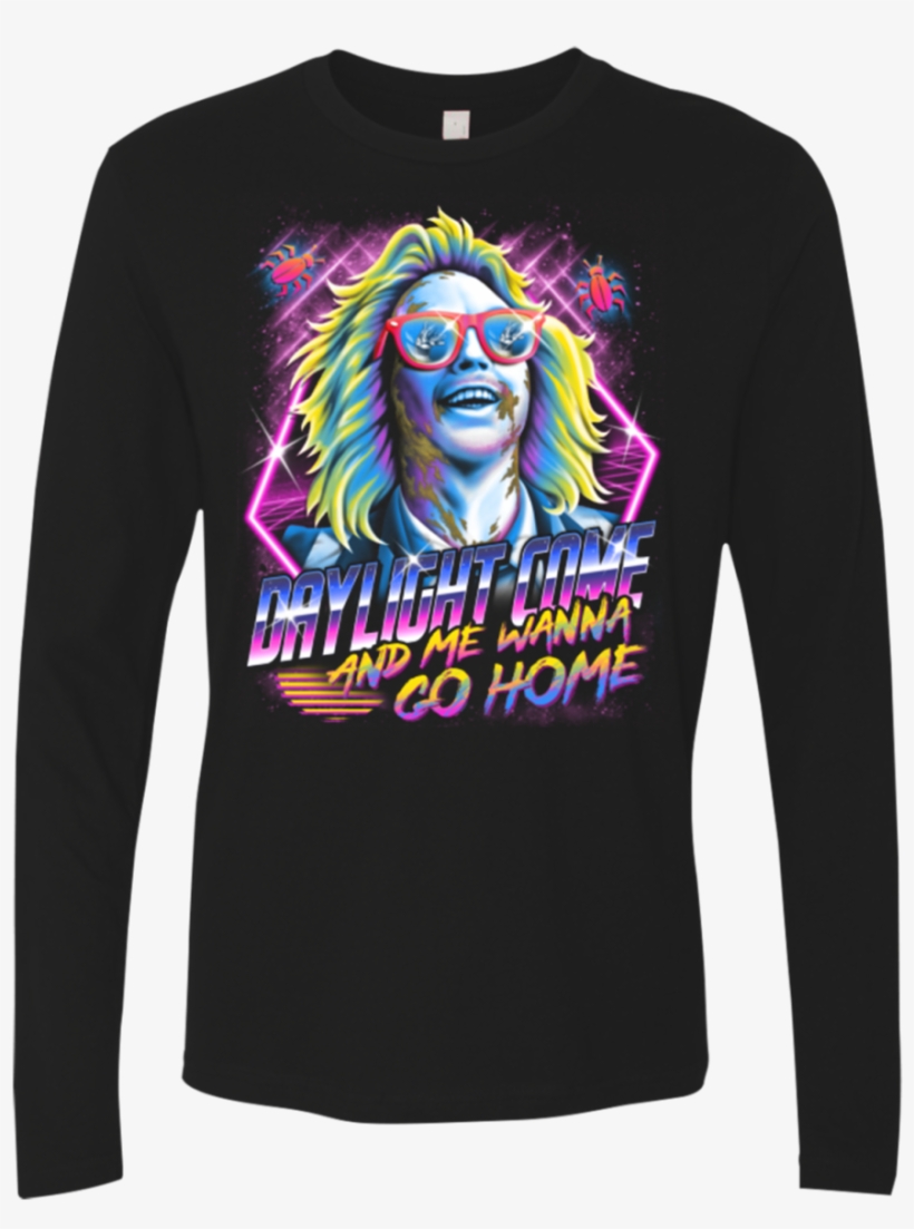 Beetlejuice 80s Nostalgia Men's Premium Long Sleeve - Beetlejuice Design, transparent png download
