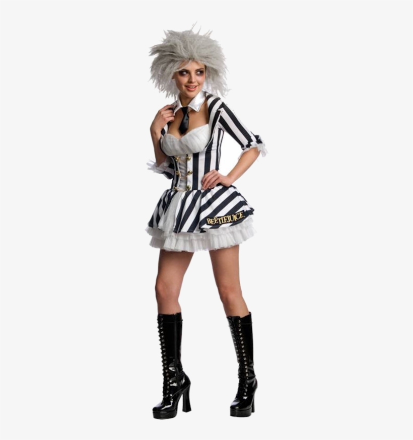 Female Beetlejuice Costume - Sexy Beetlejuice Costume, transparent png download