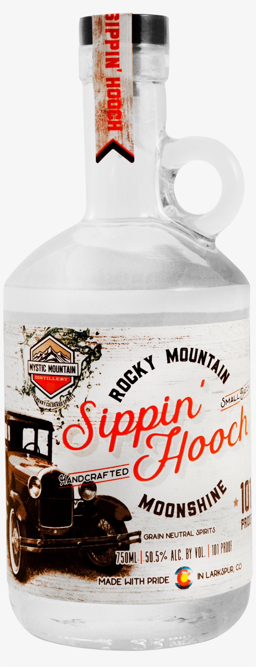 Sipping Hooch Moonshine - Glass Bottle, transparent png download