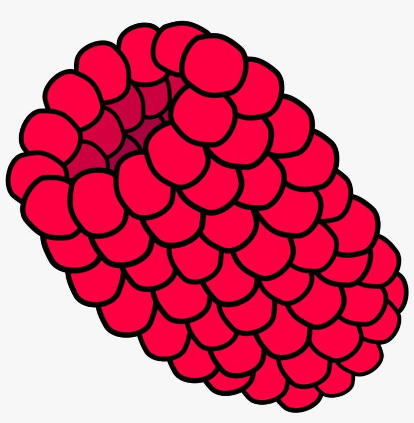 Red, Food, Fruit, Cartoon, Steve, Berry, Raspberry - Raspberry Clip Art, transparent png download