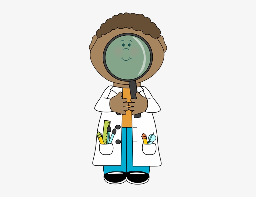 Molecules Clipart Magnifying Glass - Scientist With Magnifying Glass, transparent png download