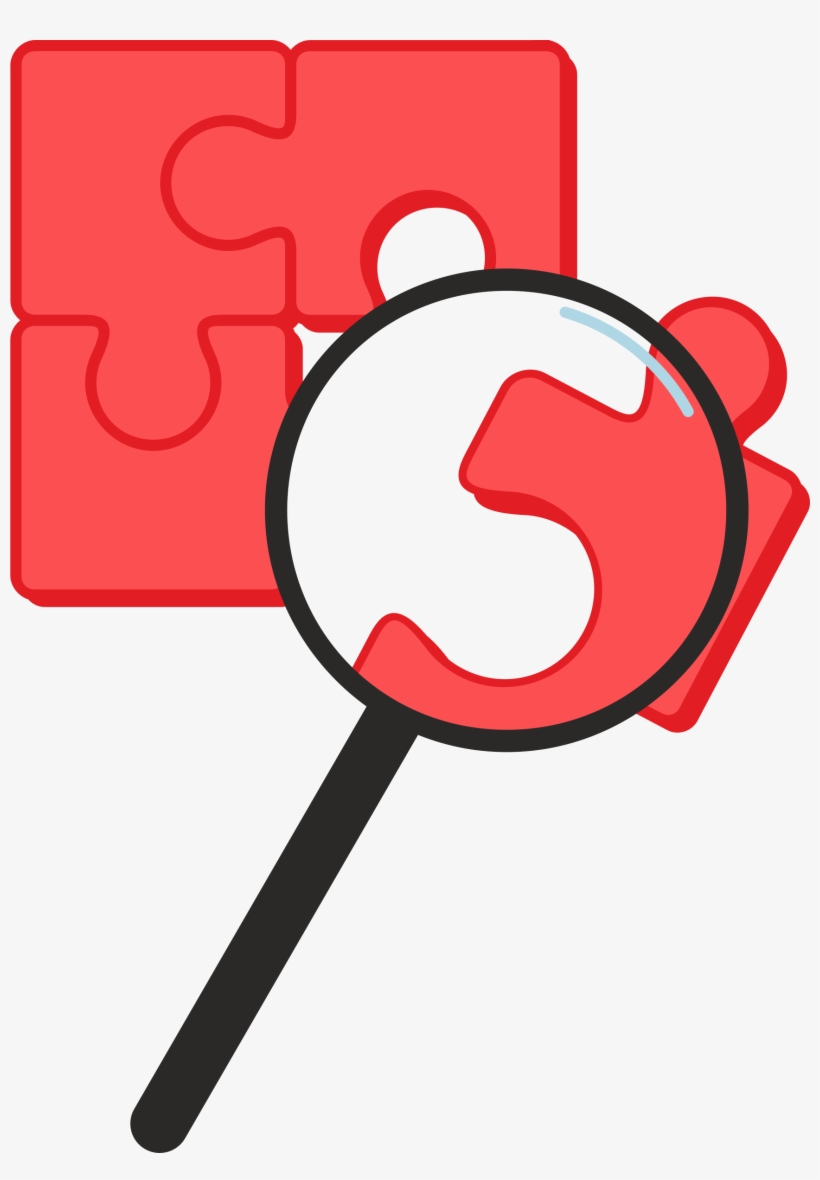 Puzzle Pieces With Big Image Png - Magnifying Glass Puzzle Piece, transparent png download