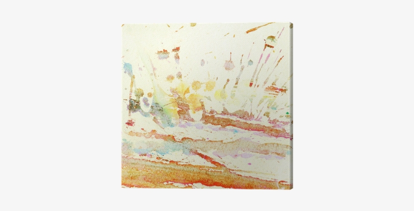 Abstract Watercolor, Ink Splashes Canvas Print • Pixers® - Watercolor Painting, transparent png download