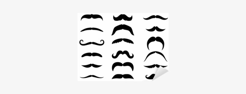 Black Mustaches Cartoon, transparent png download