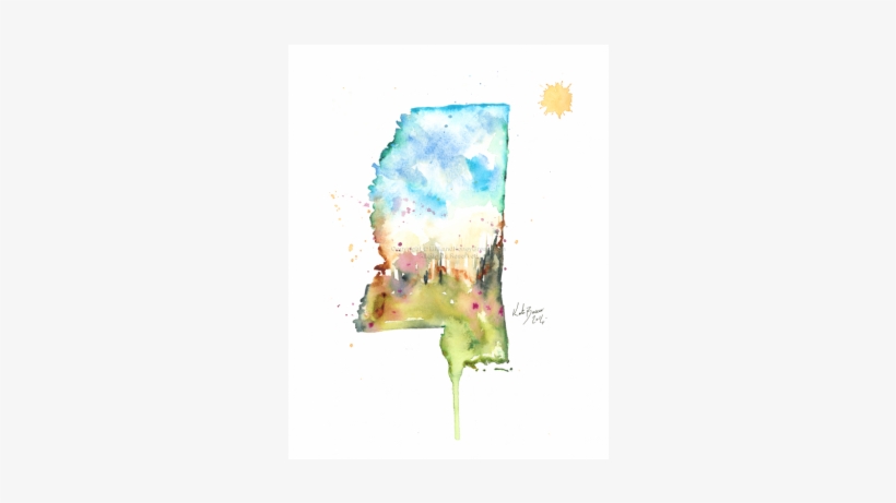 Mississippi Watercolor, transparent png download