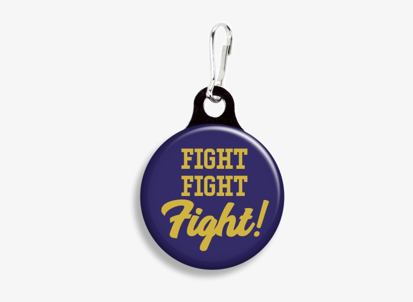 Baltimore Ravens Fight - Zoogee Pzp1ds-b - Zipper Pulls 3/4" Metal Back, transparent png download