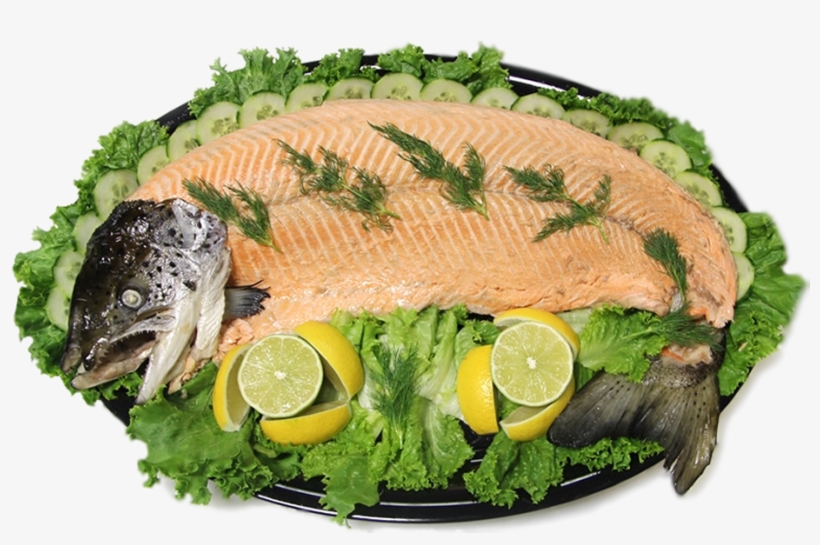 Poached Whole Salmon Platter 1479505871 Png - Fried Fish, transparent png download