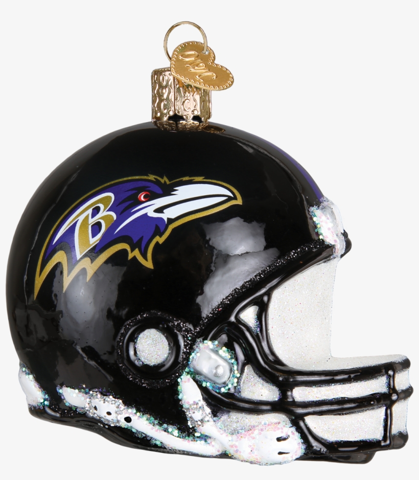 Baltimore Ravens Nfl Football Helmet Glass Ornament, transparent png download