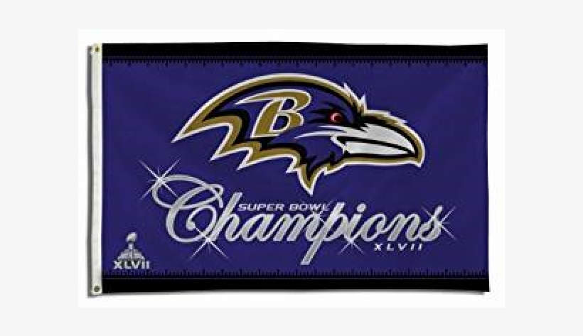 Baltimore Ravens 3 X 5 Super Bowl 47 Champion Flag - Nfl Baltimore Ravens Super Bowl Xlvii Champs Economy, transparent png download