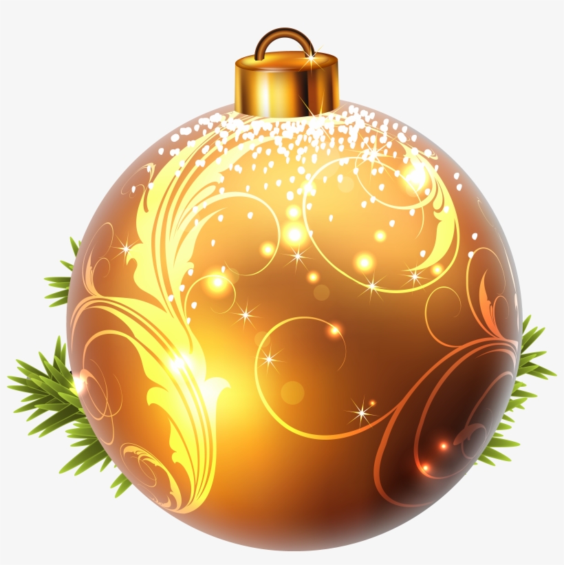 Gold Christmas Bulb Png, transparent png download
