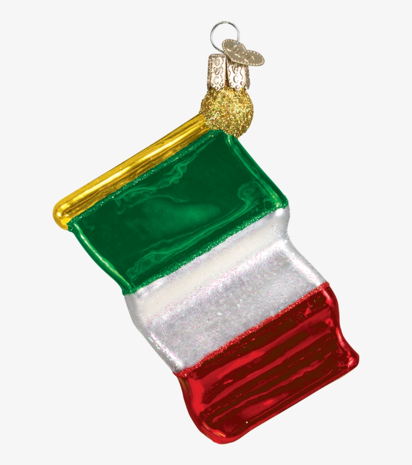 Old World Christmas Italian Flag Ornament - Keychain, transparent png download
