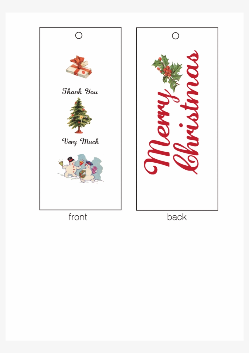 Vintage Christmas Gift Tags, transparent png download