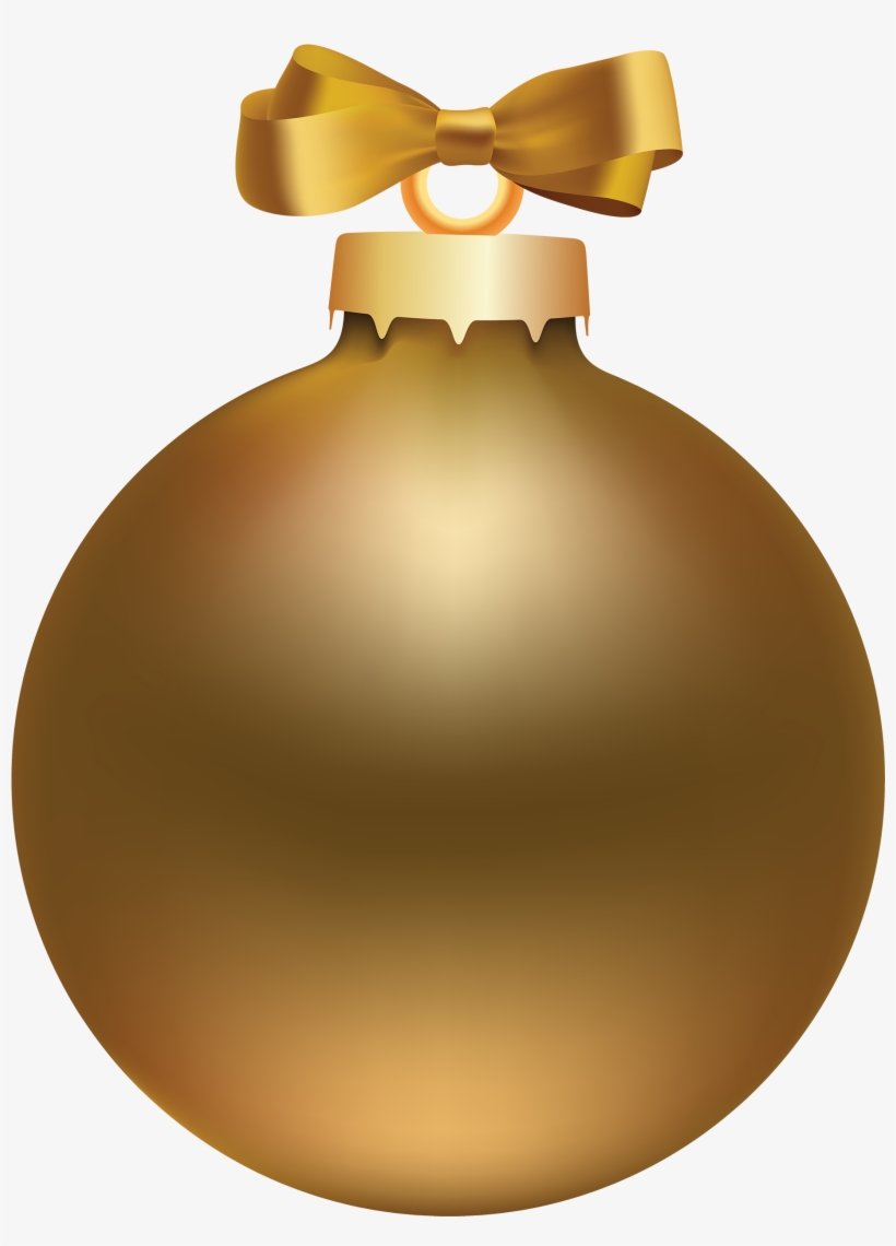 Golden Style Christmas Ball Png Clipart - Christmas Day, transparent png download