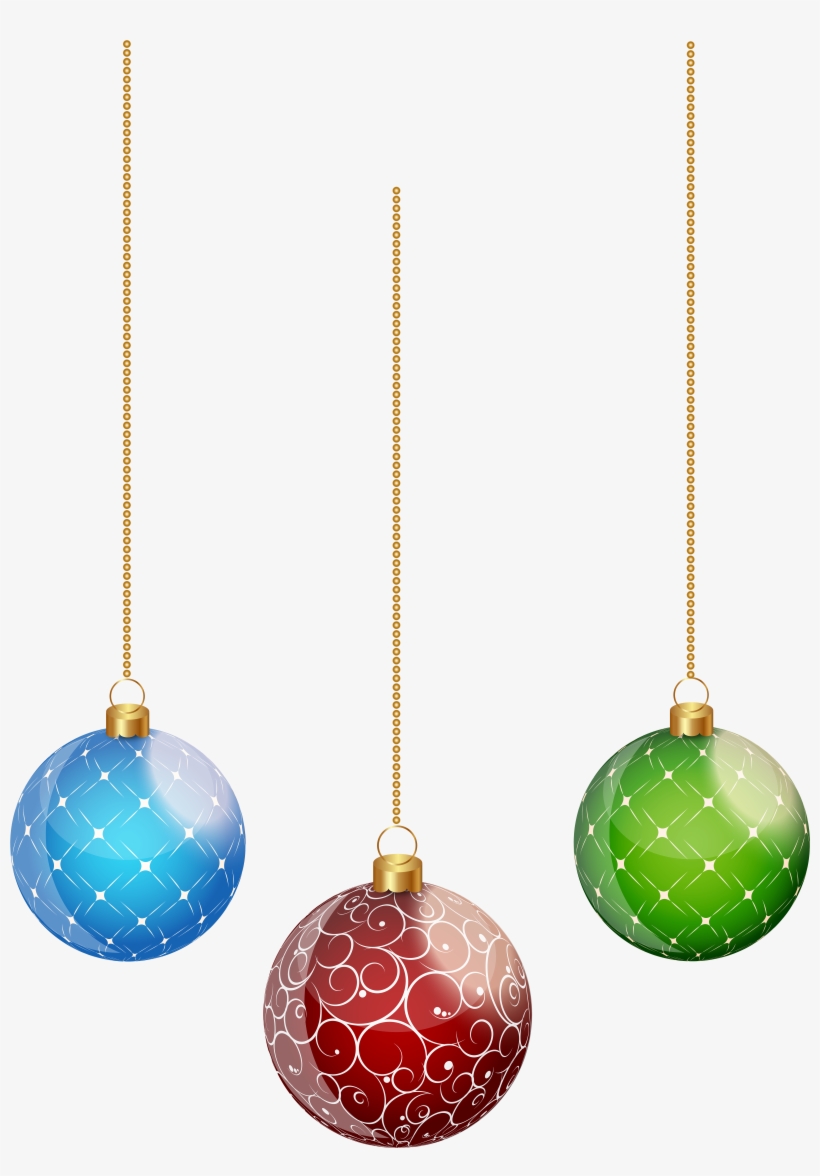 Hanging Christmas Balls Transparent Png Clip Artu200b - Portable Network Graphics, transparent png download
