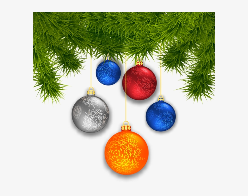 0, - Christmas Balls On Branch Png, transparent png download