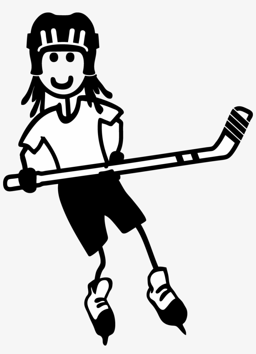 Transparent Stock Hockey Stick Puck At Getdrawings - Girl With Hockey Stick, transparent png download