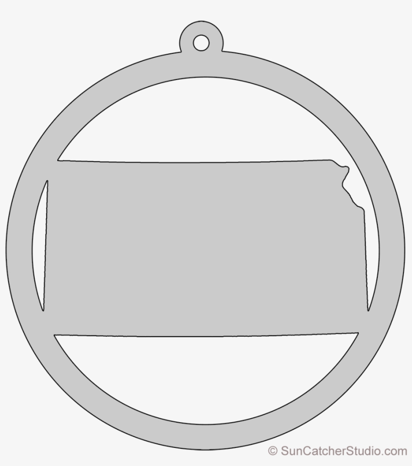 Kansas Map Circle Free Scroll Saw Pattern Shape State - Pattern, transparent png download