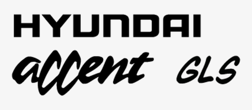 Hyundai Accent Gls Logo Decal - Hyundai Accent, transparent png download