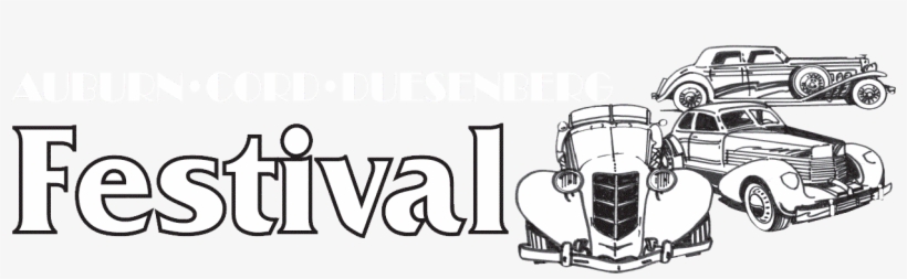Acd Festival Logo 2016 White - Auburn Cord Duesenberg Festival, transparent png download