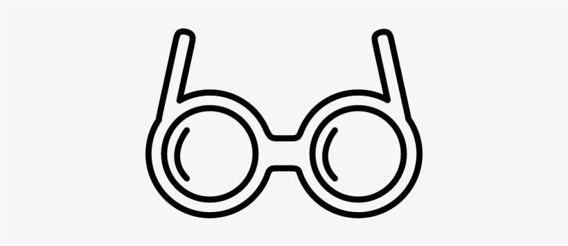 Eyeglasses Circular Shape Outline Vector - Glasses, transparent png download