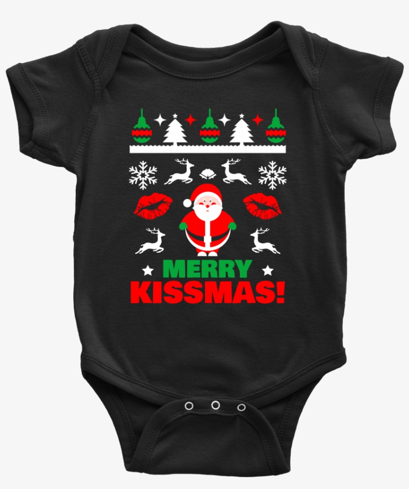 Ho Ho Ho Merrry Kissmas Baby Onesie Toddler Adult T-shirt, transparent png download